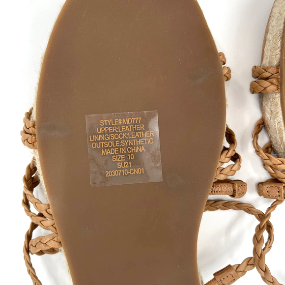 NWOB Madewell The Kathryn Espadrille Slide Sandal in Leather Size 10 Braided - Picture 12 of 16